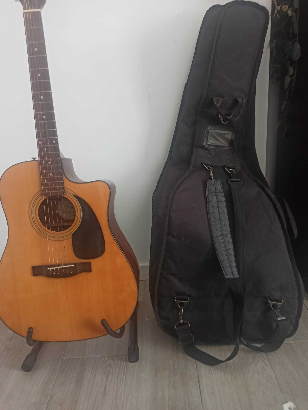 Fender CD-60CE NAT eletro - acustica + Capa Fender + suporte