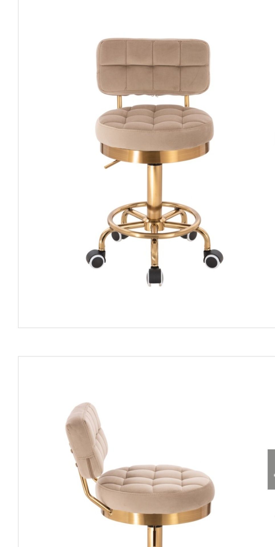 Taboret welurowy