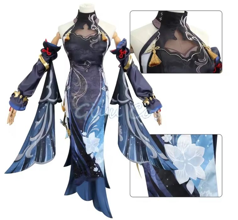 Przebranie kostium Cosplay Genshin Impact Frostflower Dew Shenhe