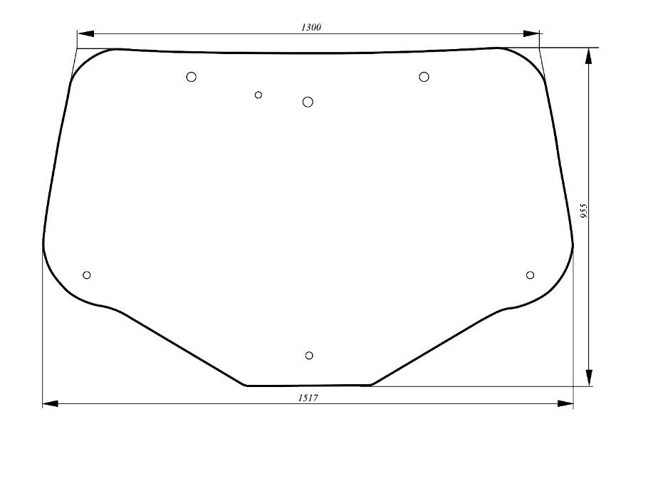 szyba tylna Case Puma 115 , 125 , 130 , 145 , 150 , 160, 195 ACX567i