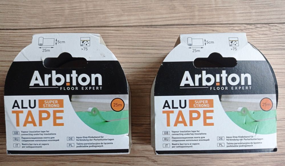 Arbiton. Taśma paroizolacyjna Taśma aluminiowa klejąca do paneli 25 m