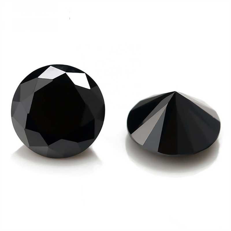 Diament Moissanit Czarny 6,5MM-1CT VVS1-D