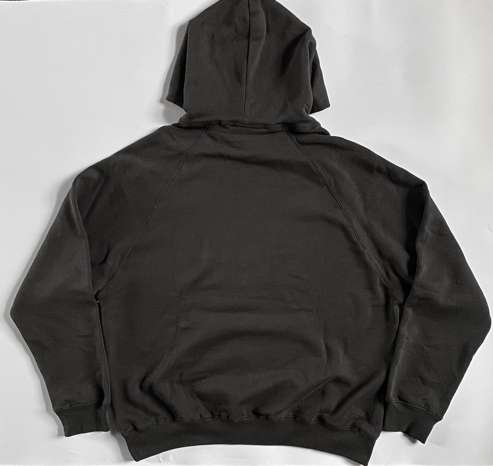Fear Of God Essentials SS23 off black hoodie dark big logo bluza FOG