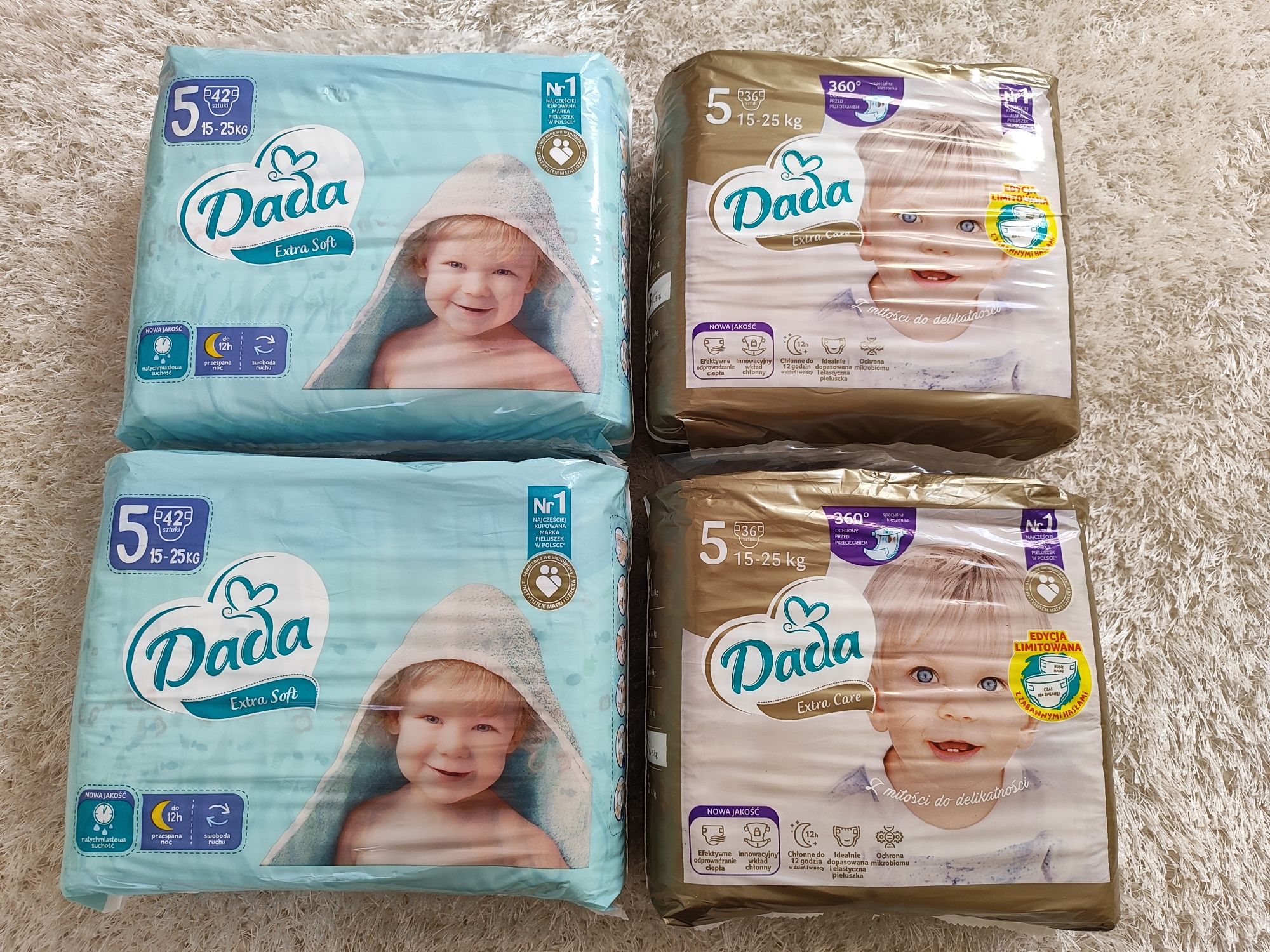 Zestaw pieluch jednorazowych Dada rozmiar 4 i rozmiar 5