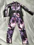 Dres w kwiaty fioletowy  Smyk cool club coolclub sport bluza legginsy