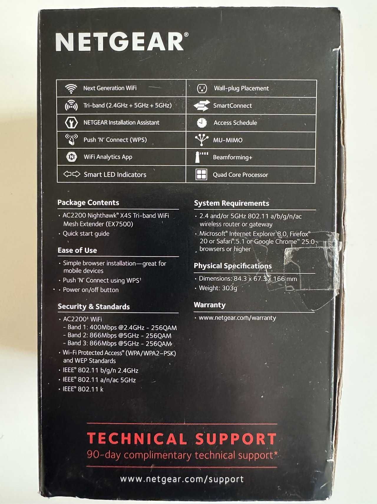 Wzmacniacz NETGEAR EX7500  AC2200 Tri-Band WiFi Mesh