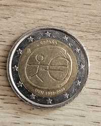 Moeda 2€ comemorativa Espanha UEM 1999/2009