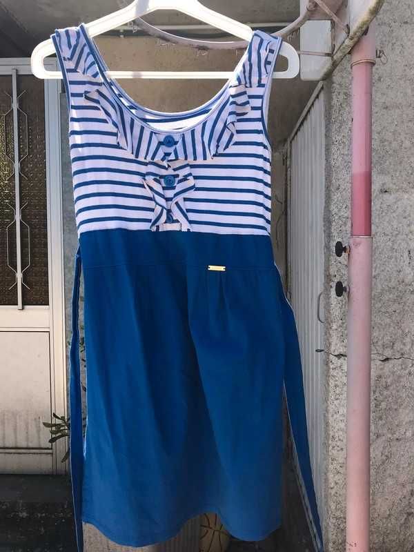 Vestido Azul e Branco Tam. S