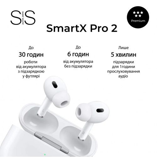 Бездротові Bluetooth-навушники SmartX Pro 2 Premium вакуумні