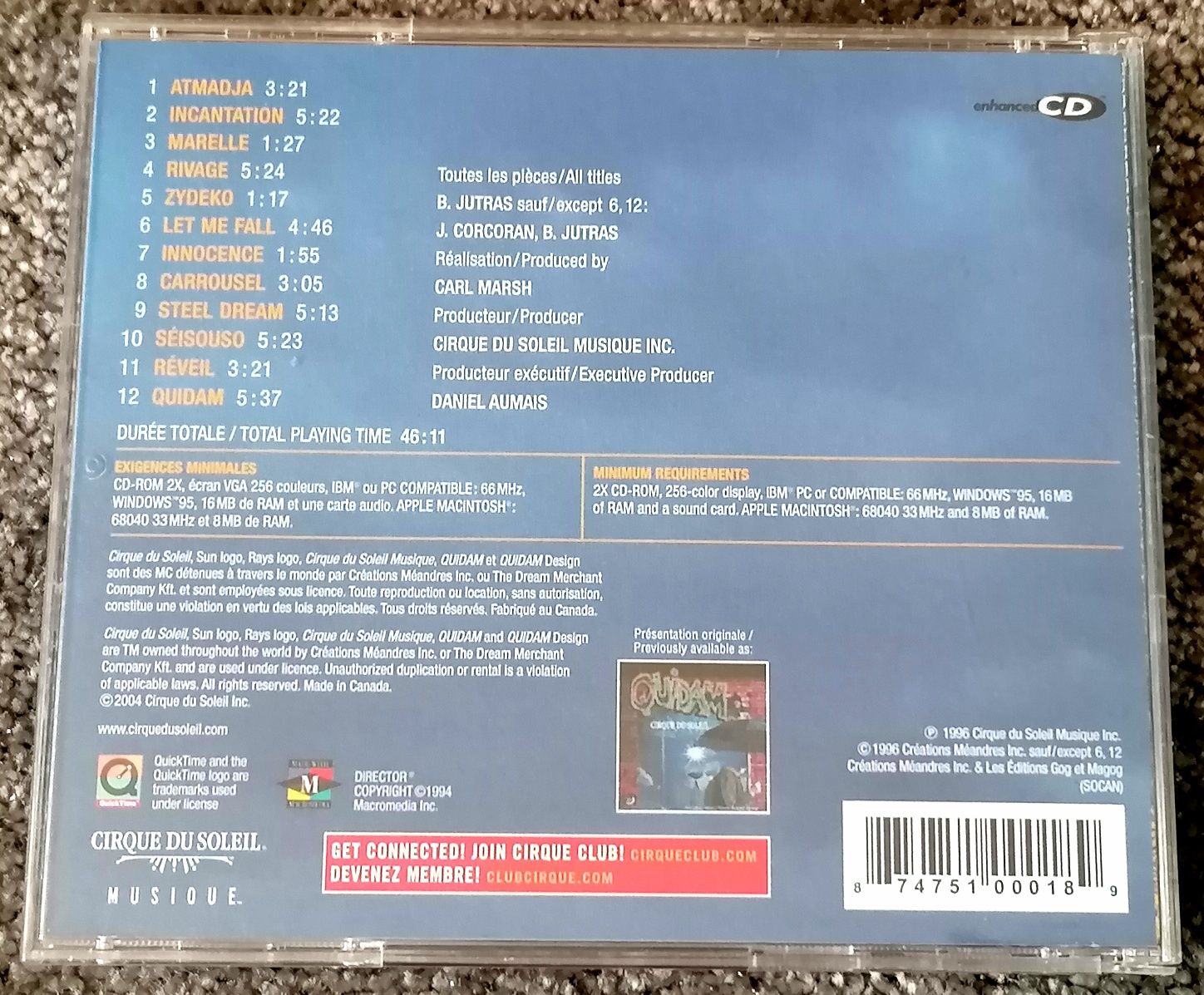 Cirque Du Soleil - Quidam CD