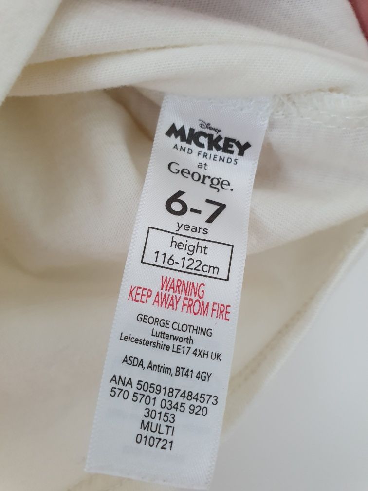 bluzki z długim rękawem 6-7lat george kaczor donald mickey miki goofy