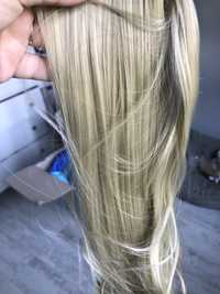 Wlosy syntetyczne blond 60cm kitka