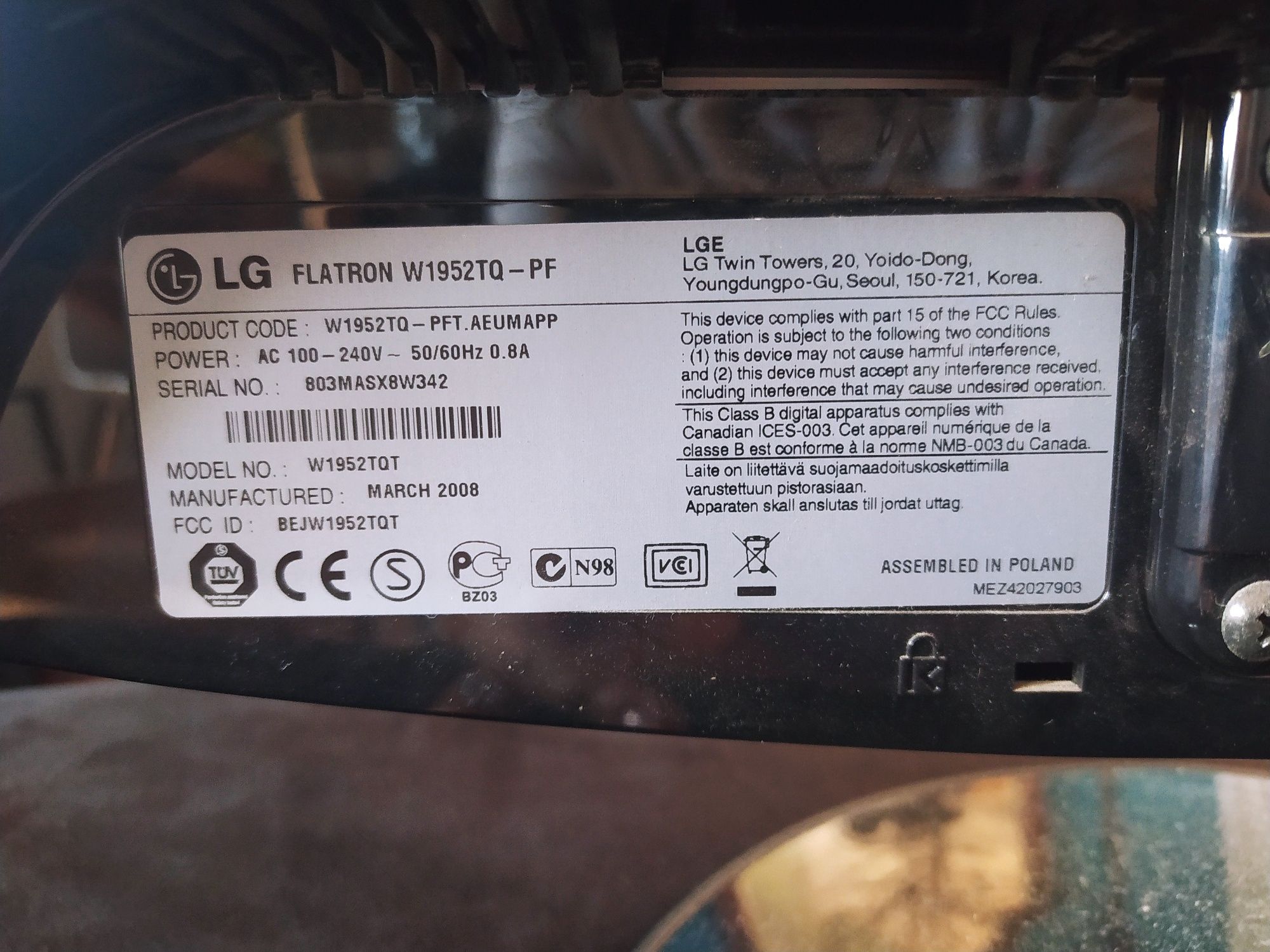 Monitor do komputera LG 16 "