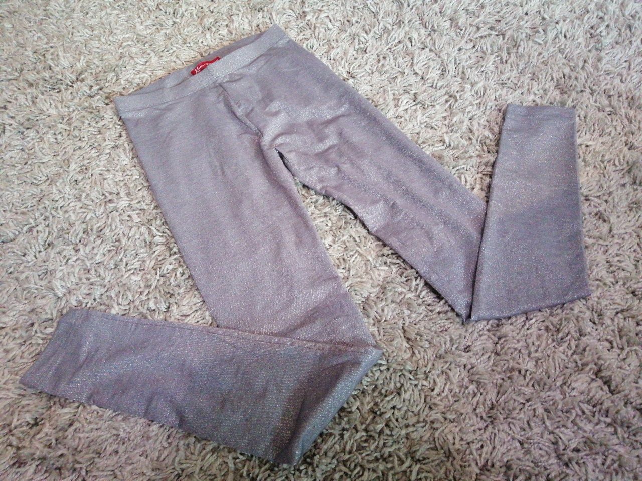 Legginsy srebrne r. 158, 164