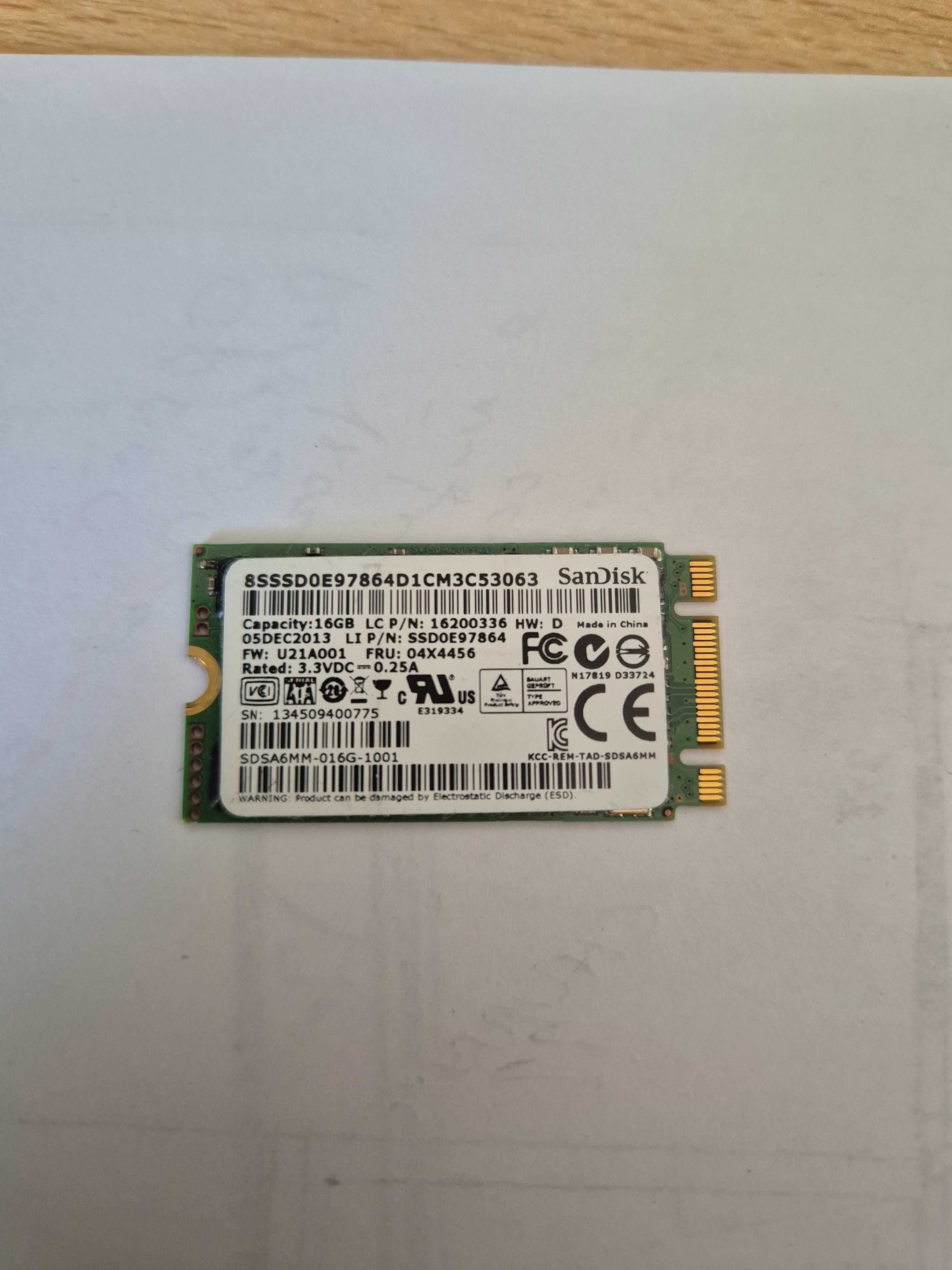 disco sandisk ssd 16gb para utilizar como cache modelo SDSA6MM-16G