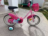 BICICLETA 14 POLEGADAS 500 UNICORN B'TWIN 3-5 ANOS