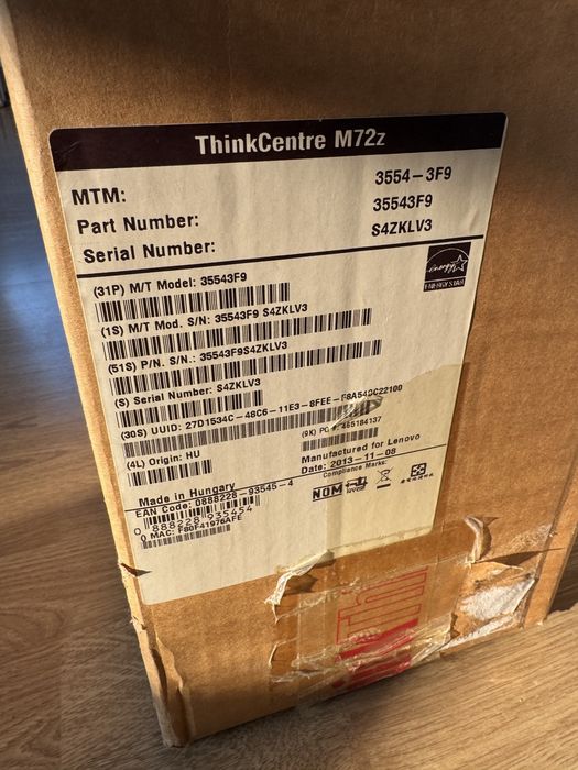 Lenovo ThinkCentre M72z 3554 - Core i3 Win 10 PRO 500GB HDD