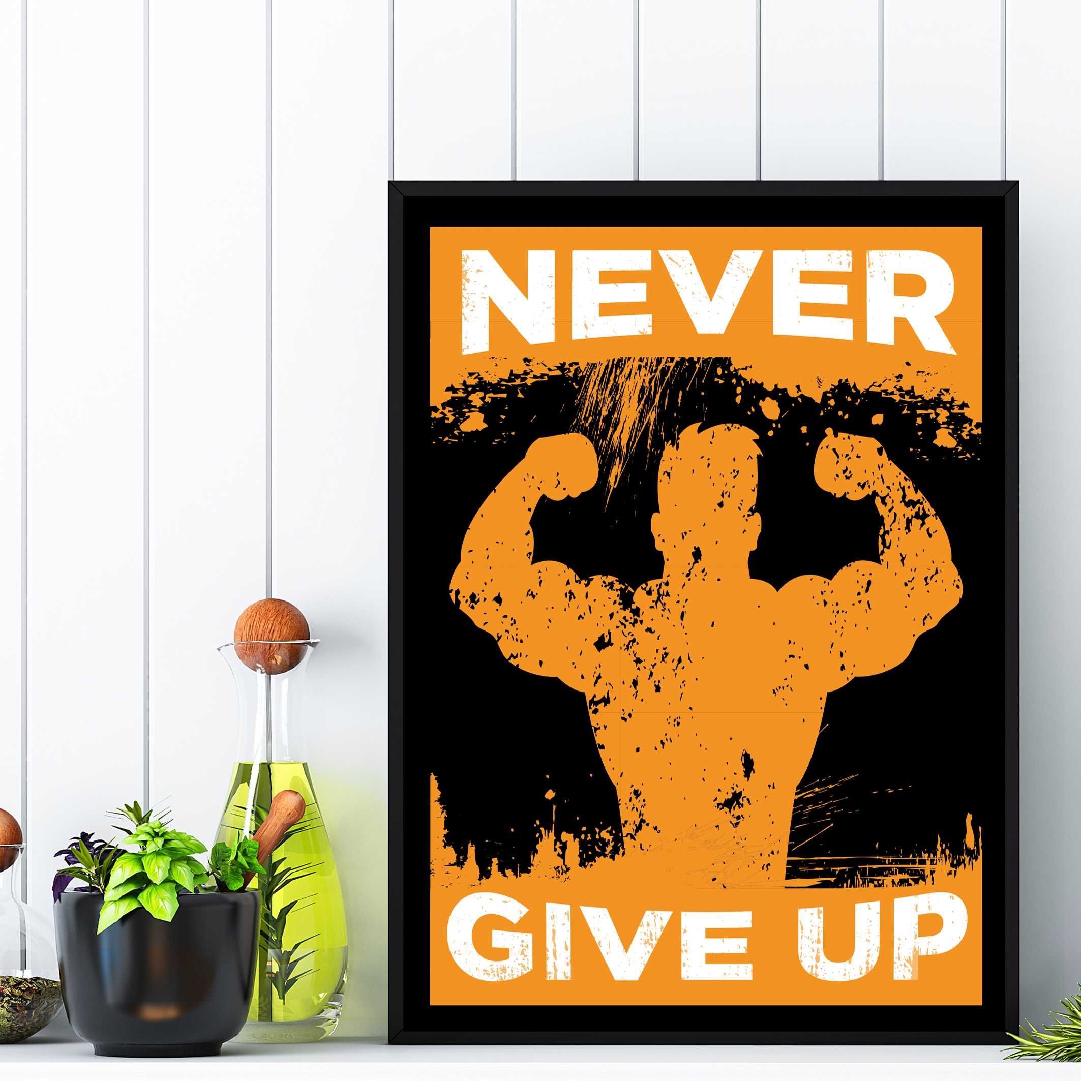 plakat do pokoju, obraz do salonu, plakat fitness, plakat siłownia