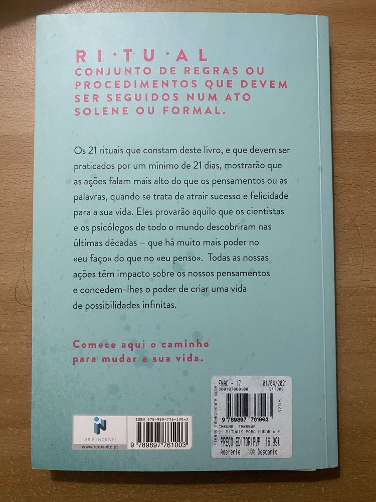 21 Rituais para mudar a sua vida de Theresa Cheung