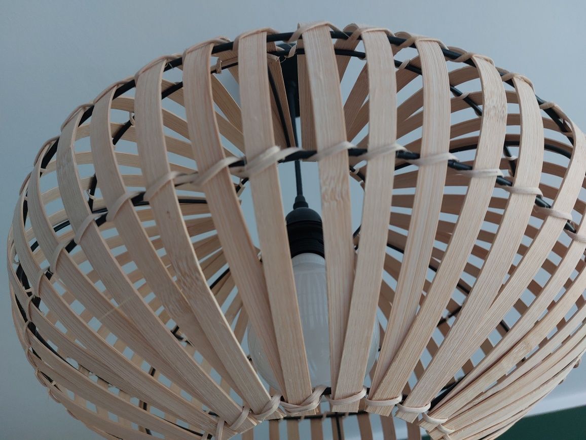 Lampa sufitowa, bambusowa