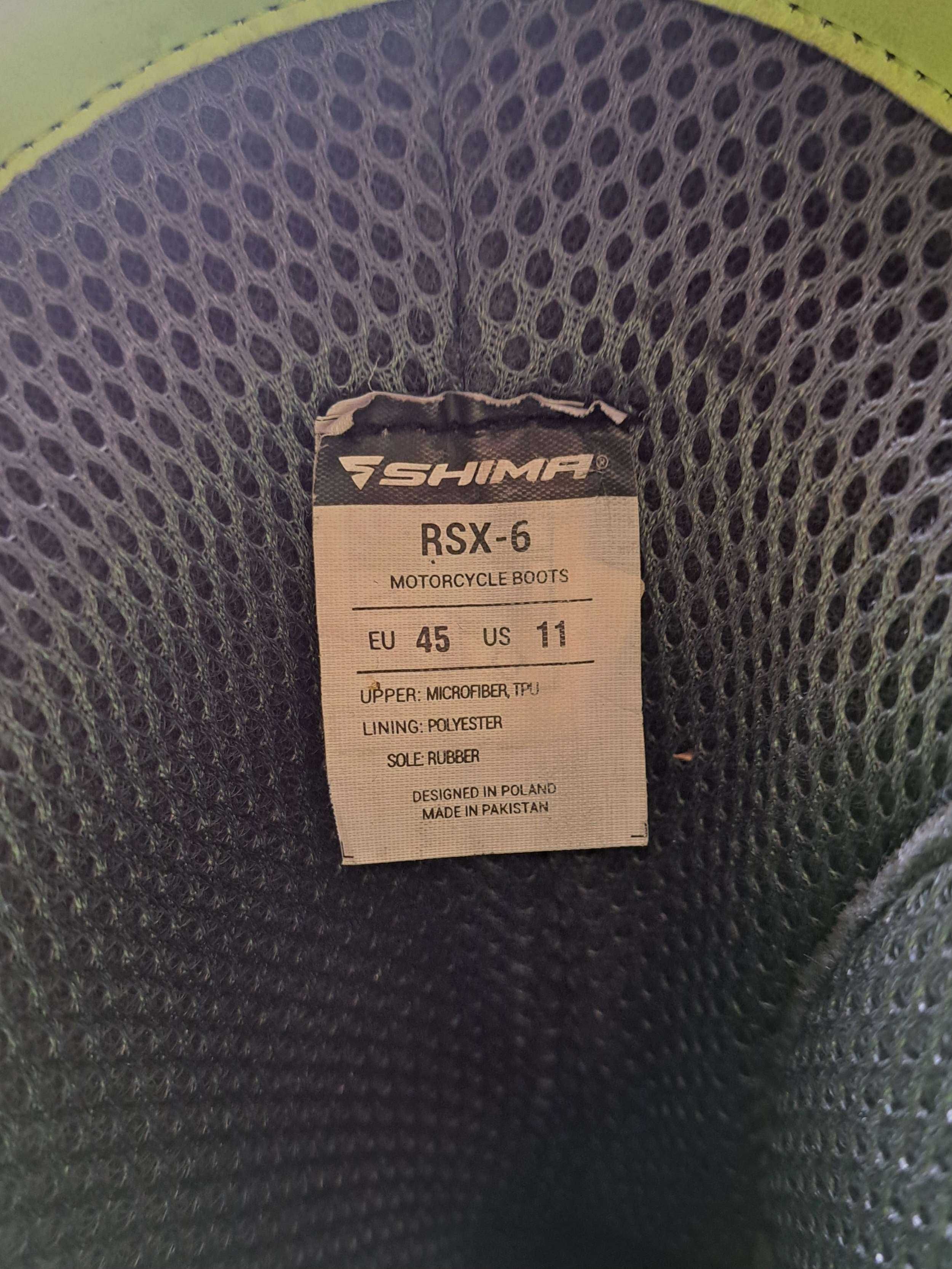 Buty motocyklowe SHIMA RSX-6 Yellow Fluo rozmiar 45