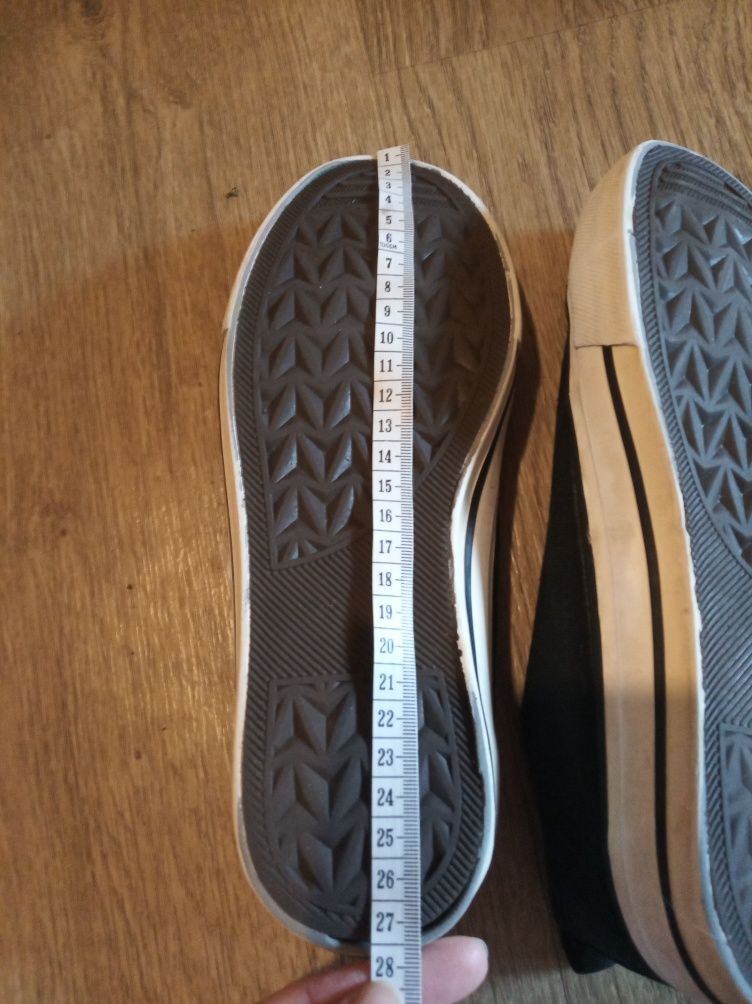 Trampki tenisówki damskie 41 czarne krótkie