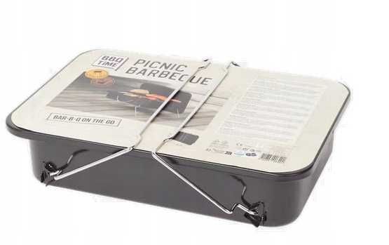 Grill węglowy Wielokrotnego Użytku BBQ Time 35 x 25 cm