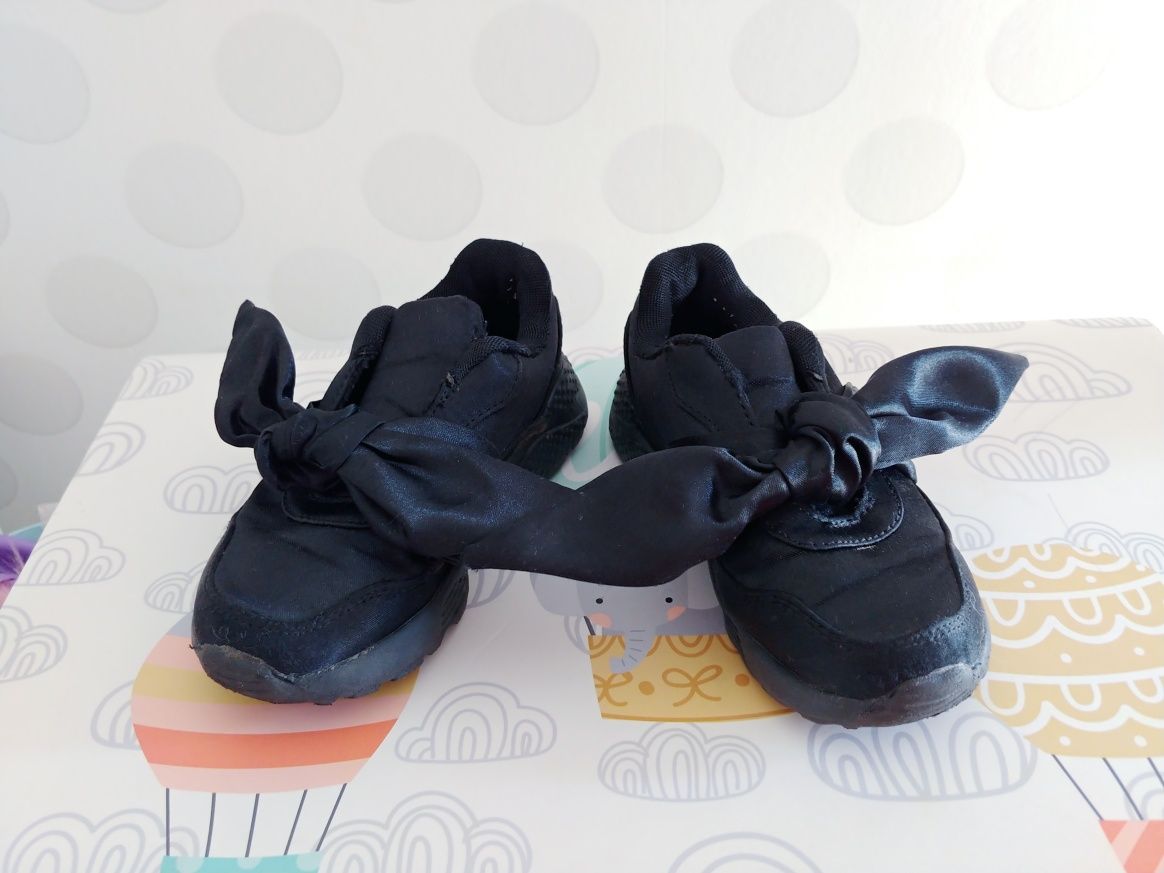 Buty adidasy z kokarda Zara 24 dł.wkł. 15 cm czarne