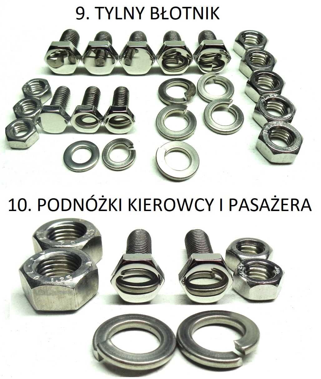 Komplet śrub nierdzewnych WFM M06 WSK M06L śruby POLEROWANE Polerka