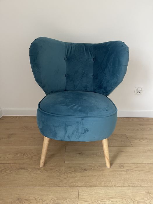 Fotel welur Ikea Gubbo