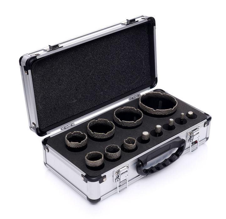 Zestaw otwornic diamentowych 12el+walizka KD11227