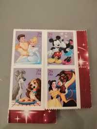Zestaw 4 znaczków Disney Romance USA