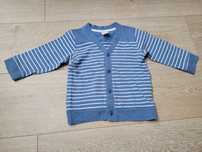 Lekki sweterek rozpinany w paski hm h&m rozm. 74 STAN IDEALNY