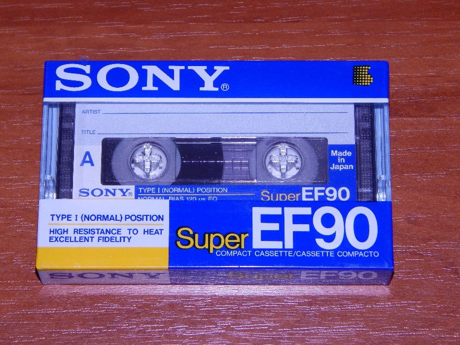 Аудио кассета Sony Super EF90 Япония 1988 запечатана