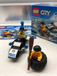 Kompletny zestaw Lego City Policja + pudełko, instrukcja