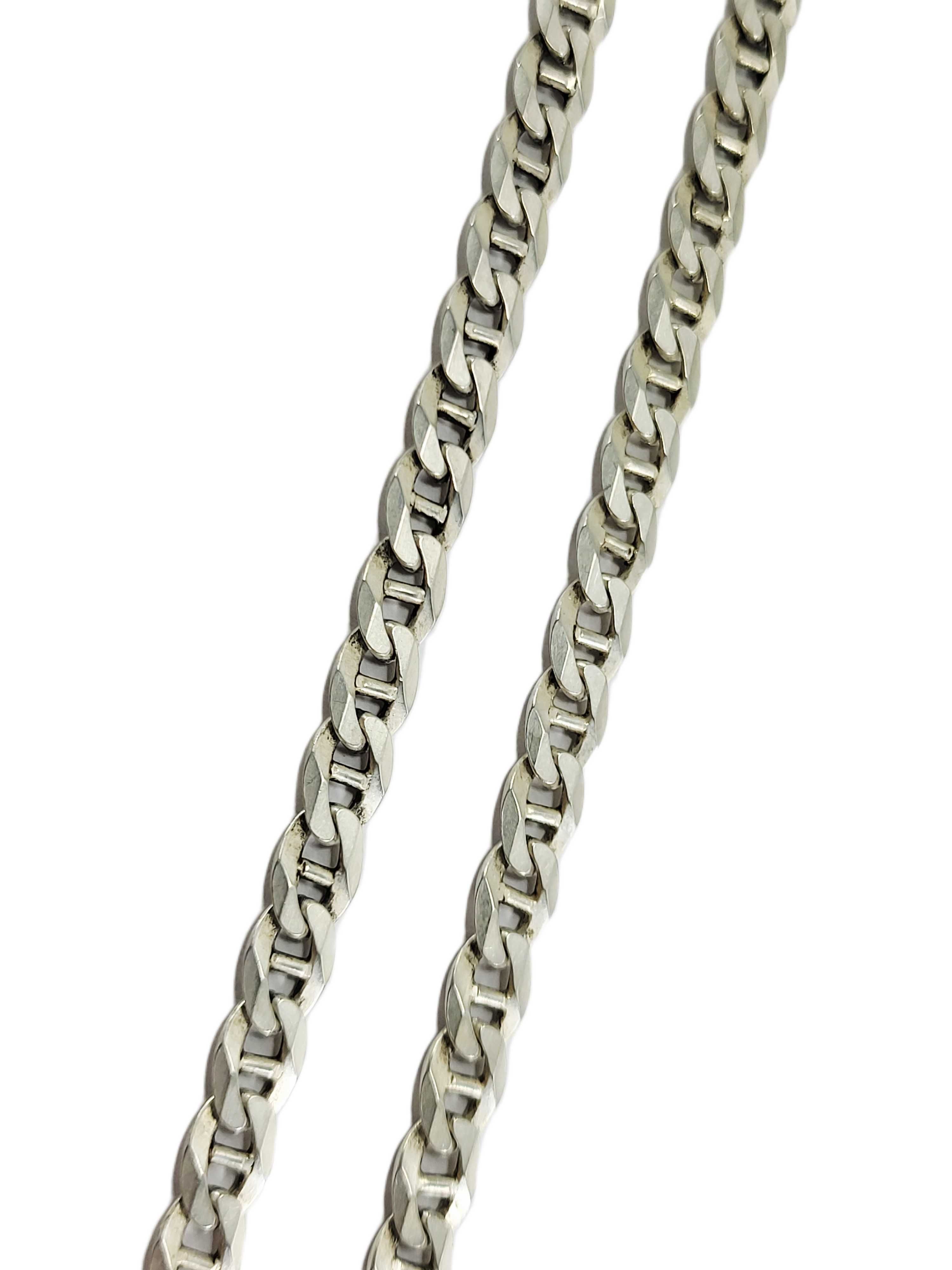 Srebrny łańcuszek męski 925 splot Gucci długość 56,5 cm