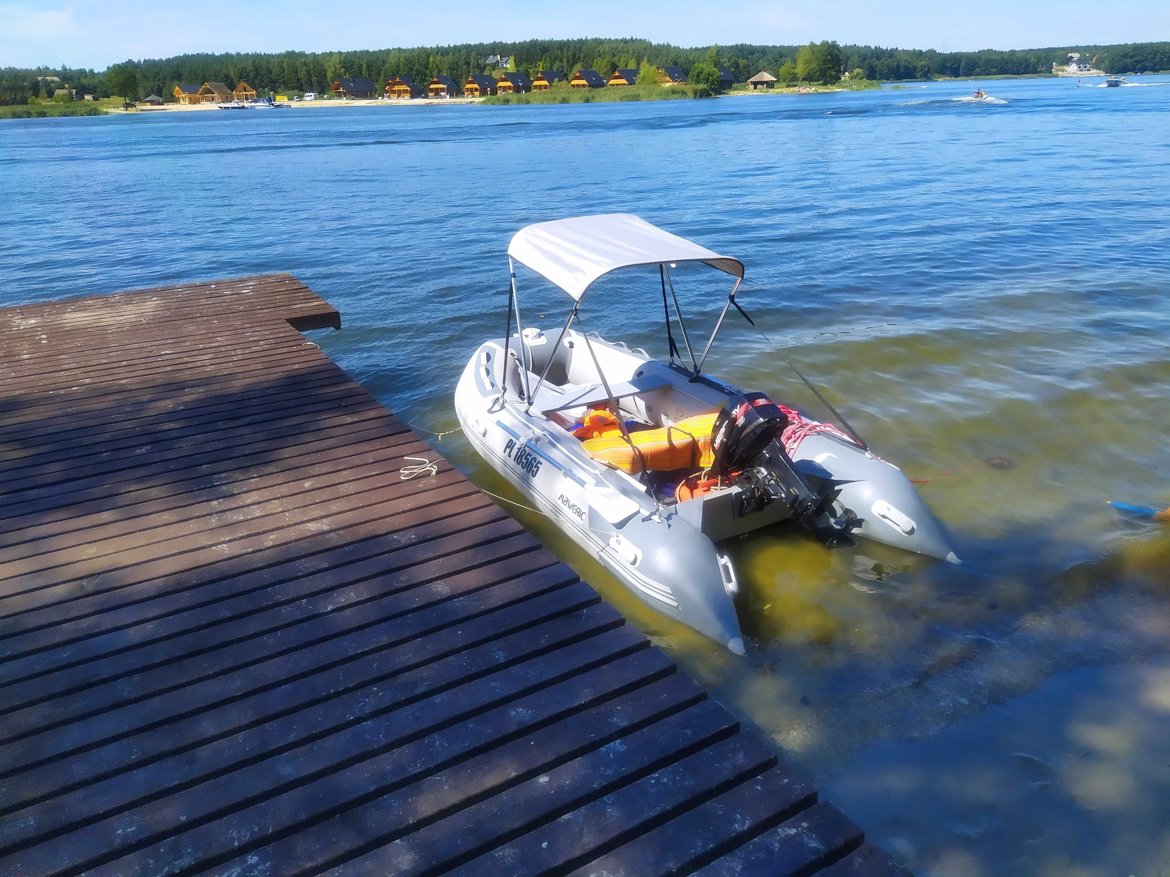 Okazja Zestaw Ponton MAWERIC 370DS przyczepka  silnik 15 KM 2T