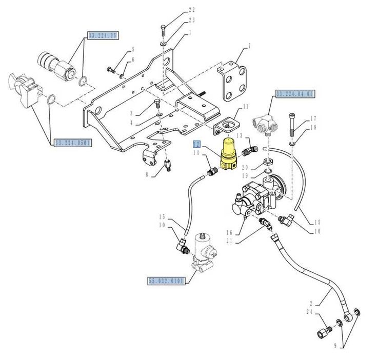Regulator hamulca przyczepy Case, New Holland 8767.8129 ORYGINAŁ CNH