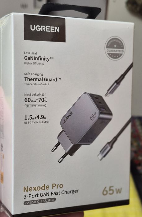 Мережевий зарядний пристрій UGREEN Nexode Pro 65W GaN III.