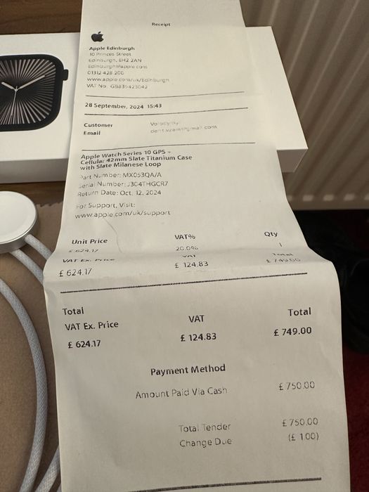 Apple watch 10 titanium 42mm Wi-fi+Cellular