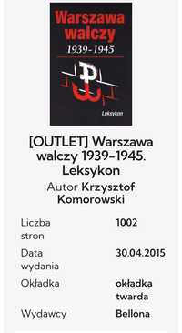 Warszawa Walczy  ilustrowany leksykon