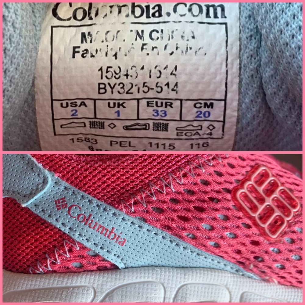 Кросівки Columbia, на дівчинку 33р ( 20 см)