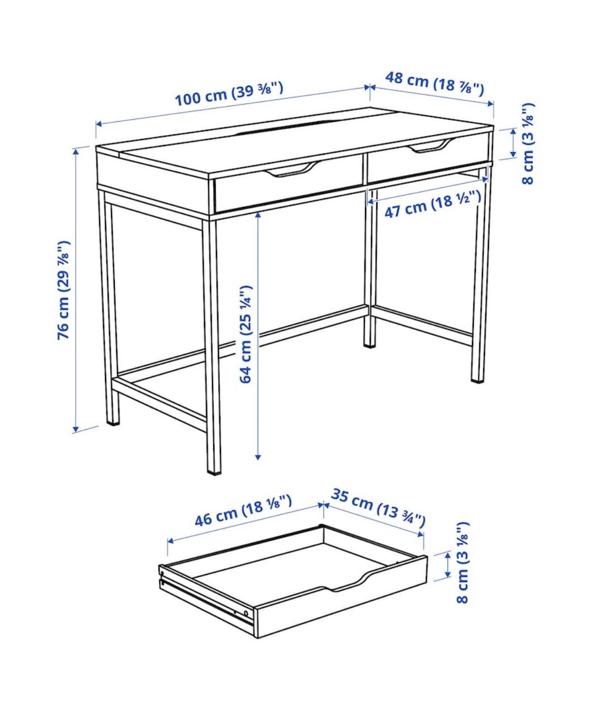 Secretária branca IKEA Alex