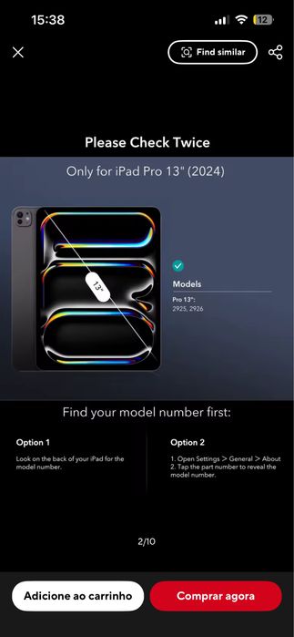 Capa de teclado ESR iPad Pro 13 (2024)