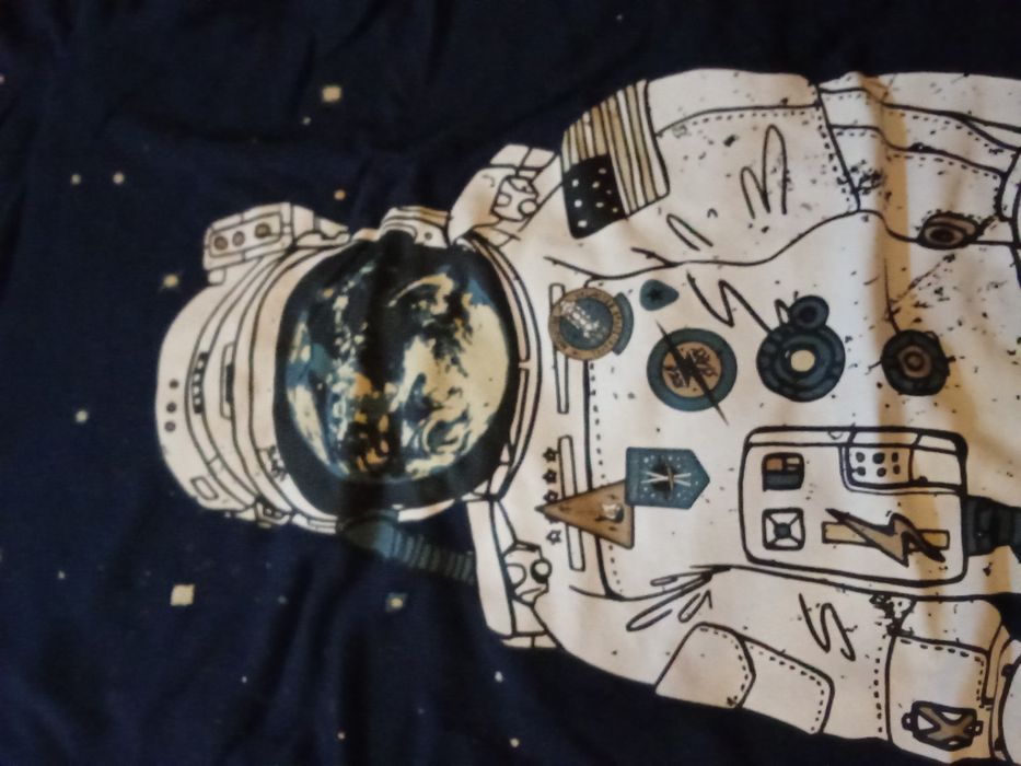 Blusa NOVA da Vertbaudet Estampa astronauta