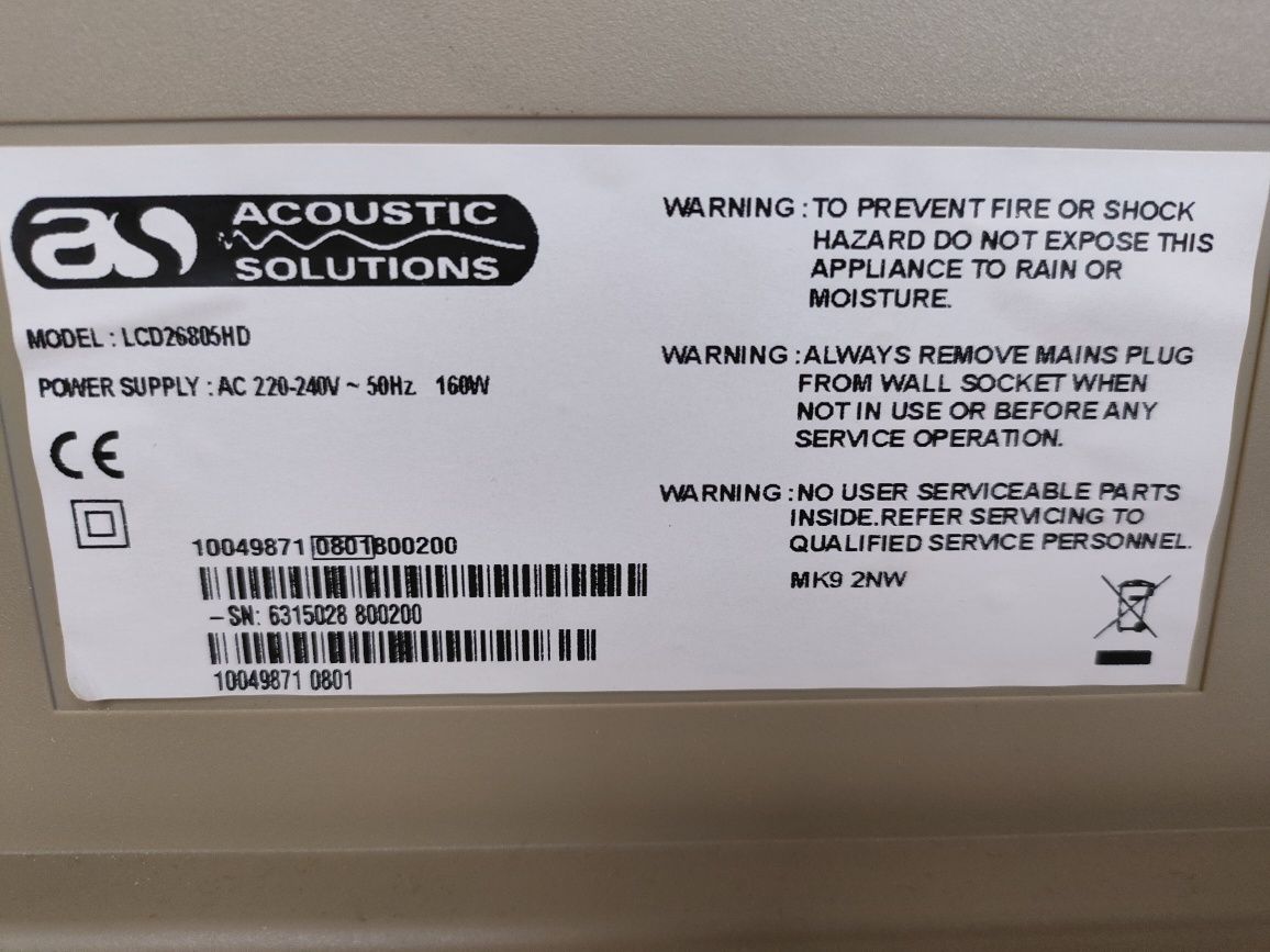 Telewizor Acoustic Solutions LCD 26"