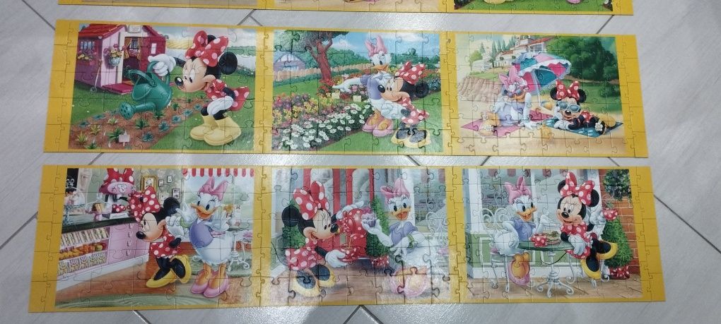 Puzzle Trefl 9w1 348 puzzle Myszka Miki kompletne w 100%, brak pudełka