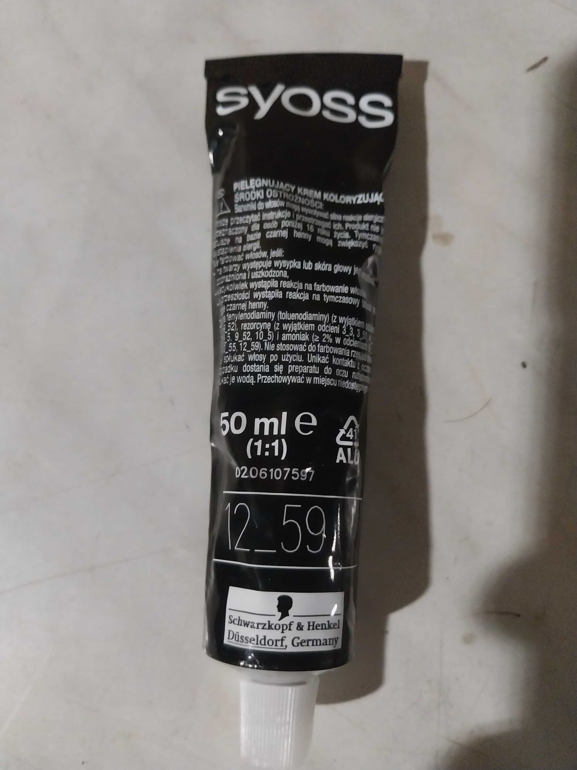 SYOSS - pielęgnujący krem koloryzujący 12_59 - nowe 50 ml