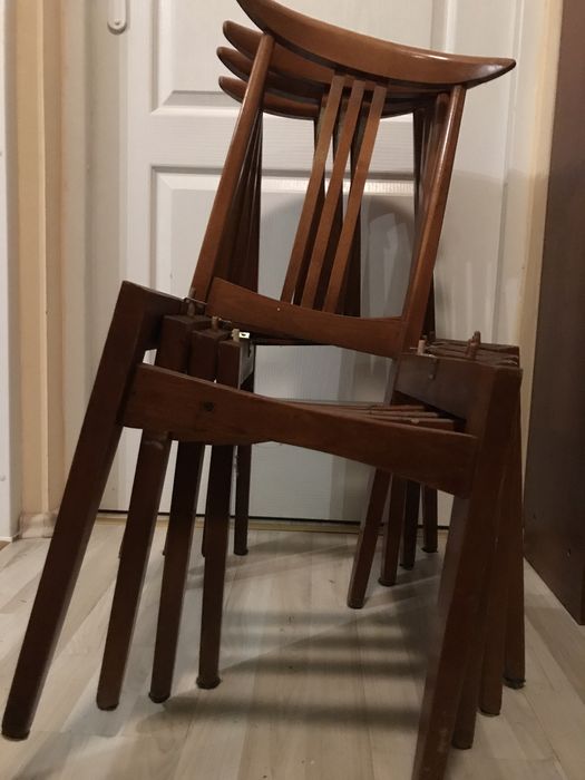 Zieliński krzesła - stelaże - szkielety 4 szt. Typ 200/100B, czasy PRL