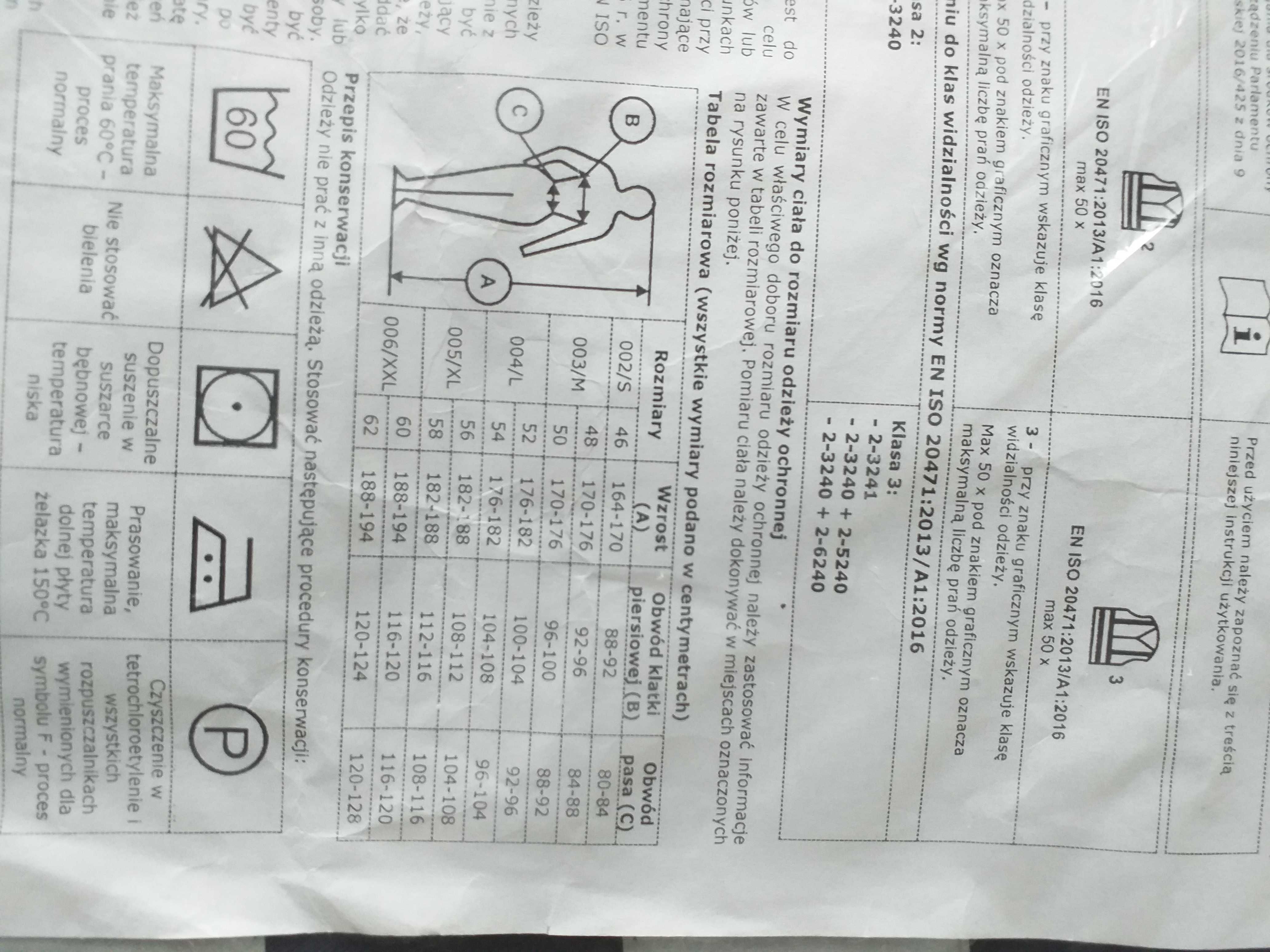 nowe ubranie robocze